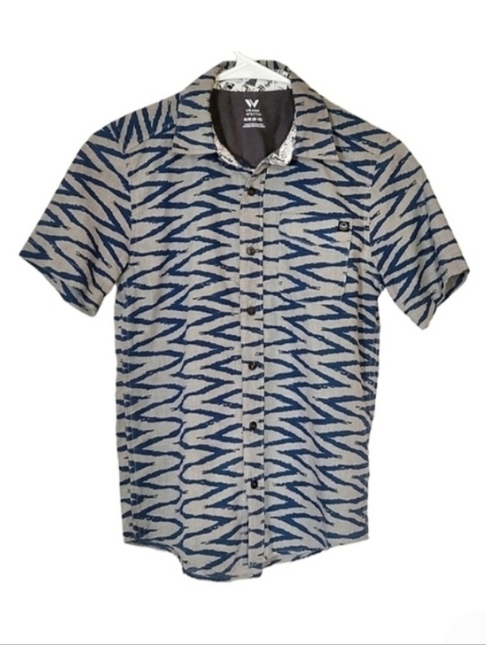 K1031 * Shaun White Button Down Shirt Blue Gray Size M (8/10)